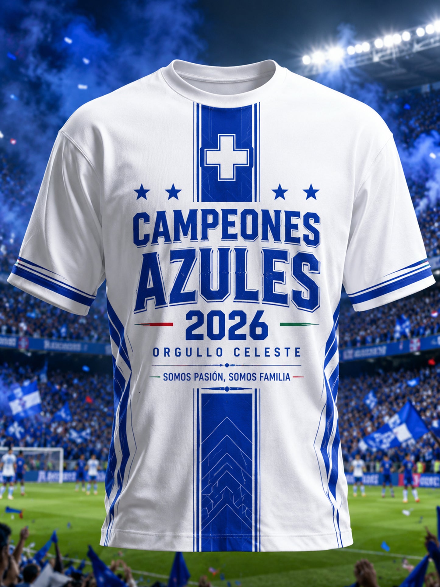 Camiseta Cruz Azul (México) Football Fan Art Print para hombre