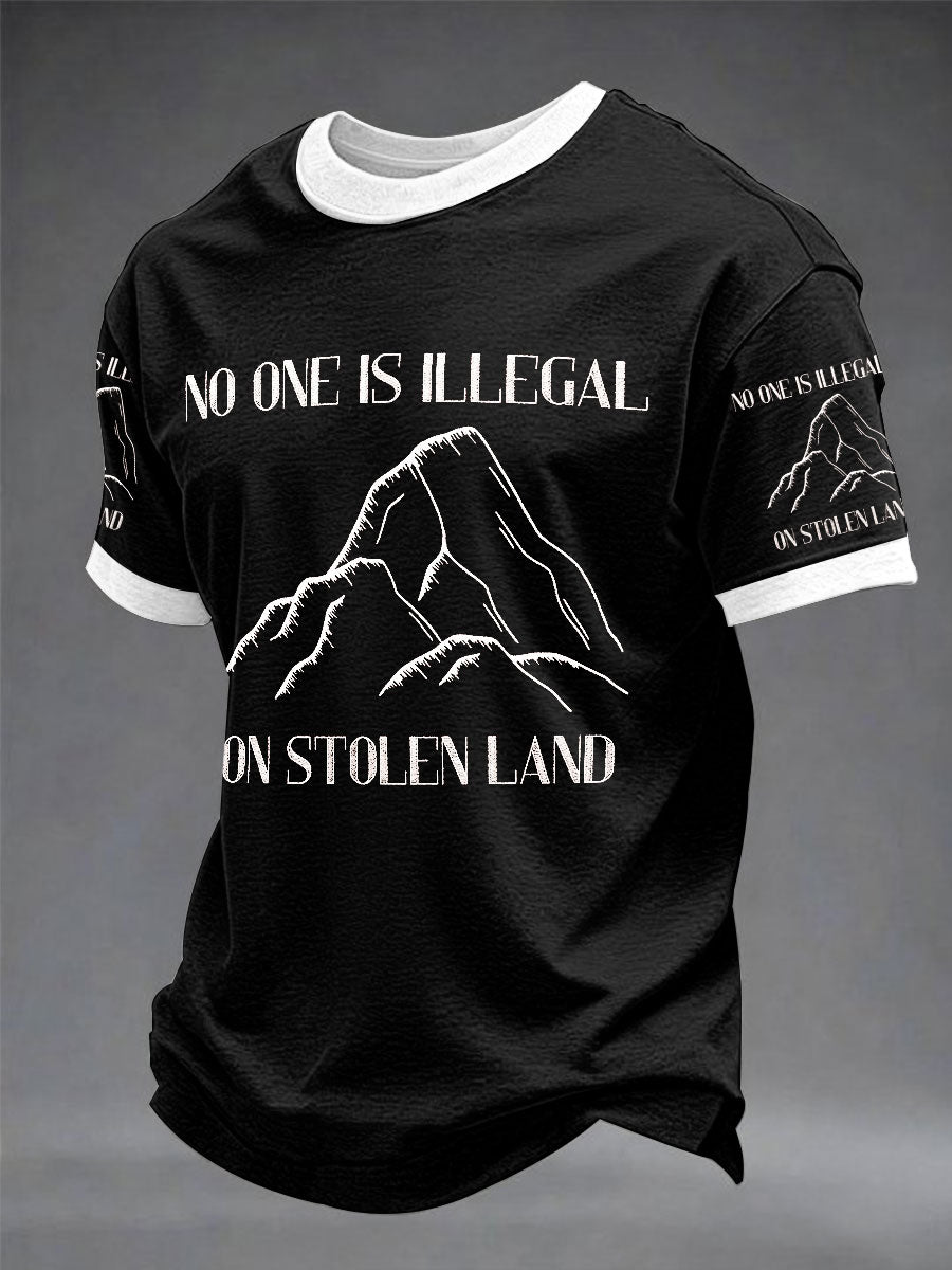 "Nadie es ilegal en tierra robada"-Camiseta casual unisex del Día Internacional de los Pueblos Indígenas