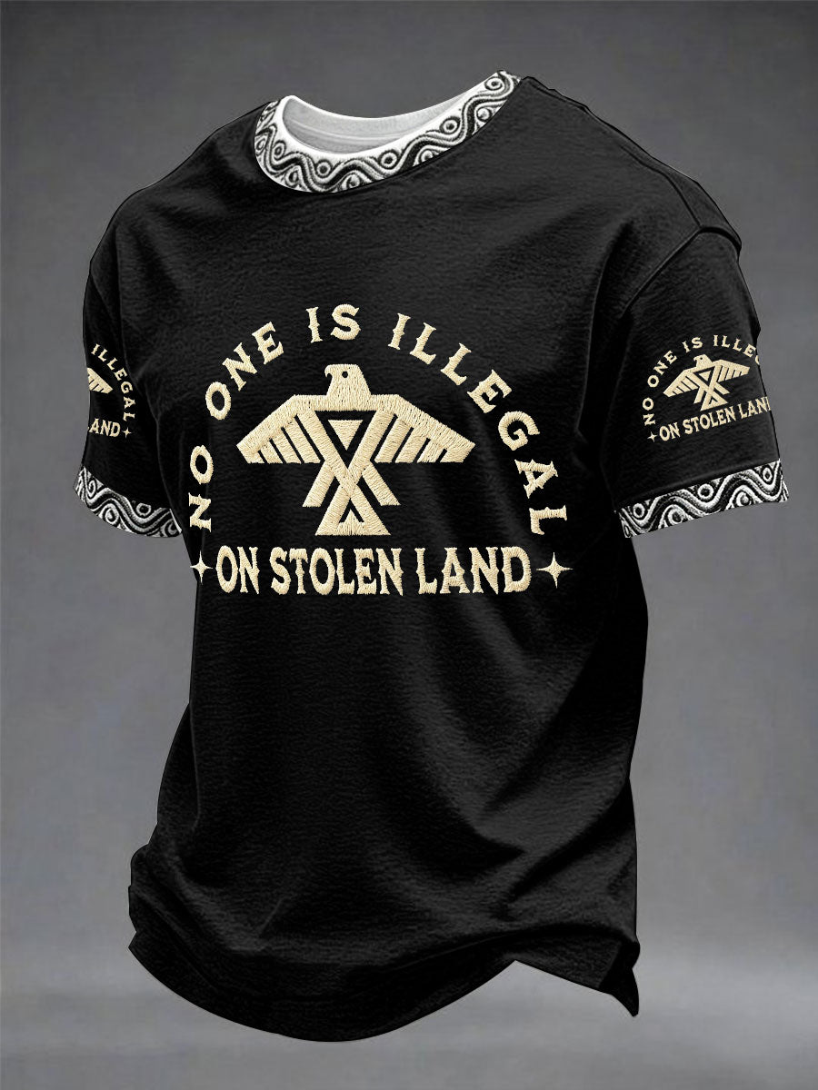 «Nadie es ilegal en tierras robadas» — Camiseta informal unisex por el Día Internacional de los Pueblos Indígenas