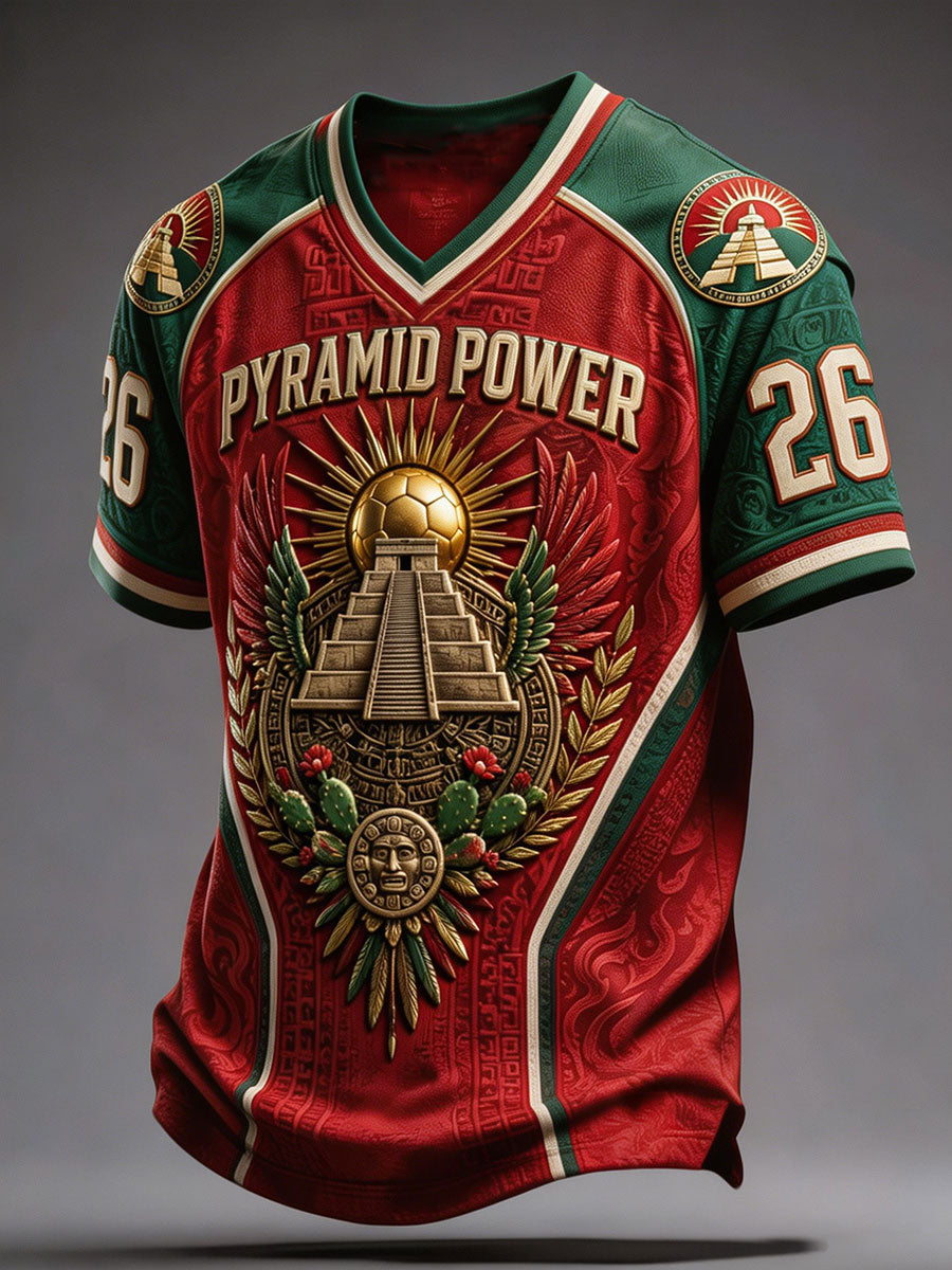 Men'sMexico fútbol amante arte impreso camiseta