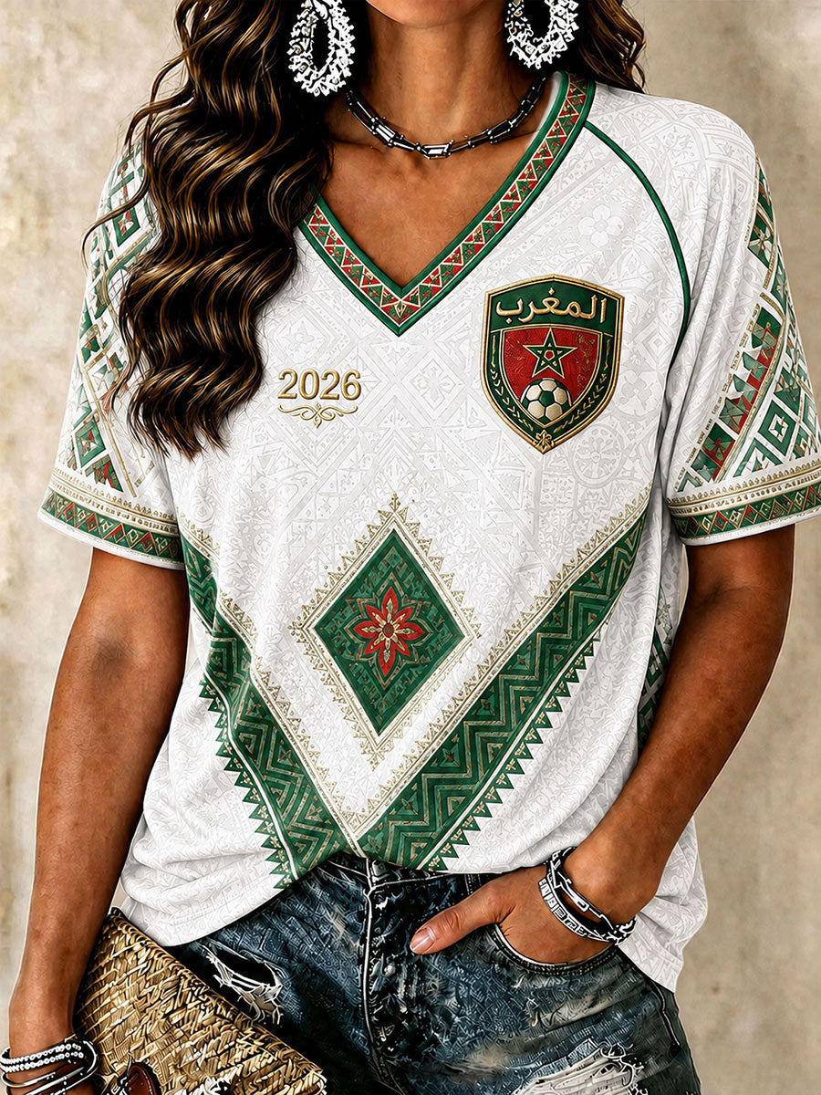 Camisetas de mujer de fútbol marroquí