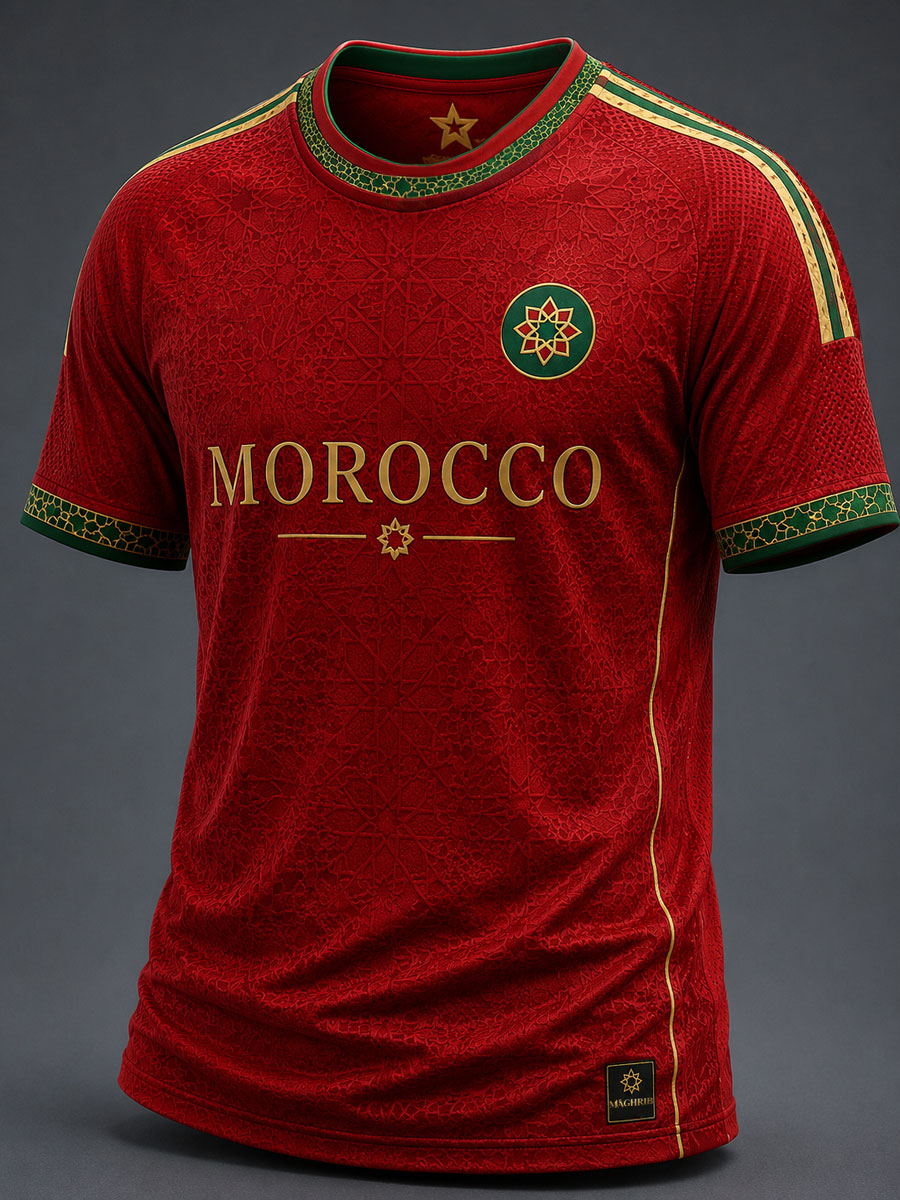 Camiseta de hombre de MARRUECOS con estampado y manga corta