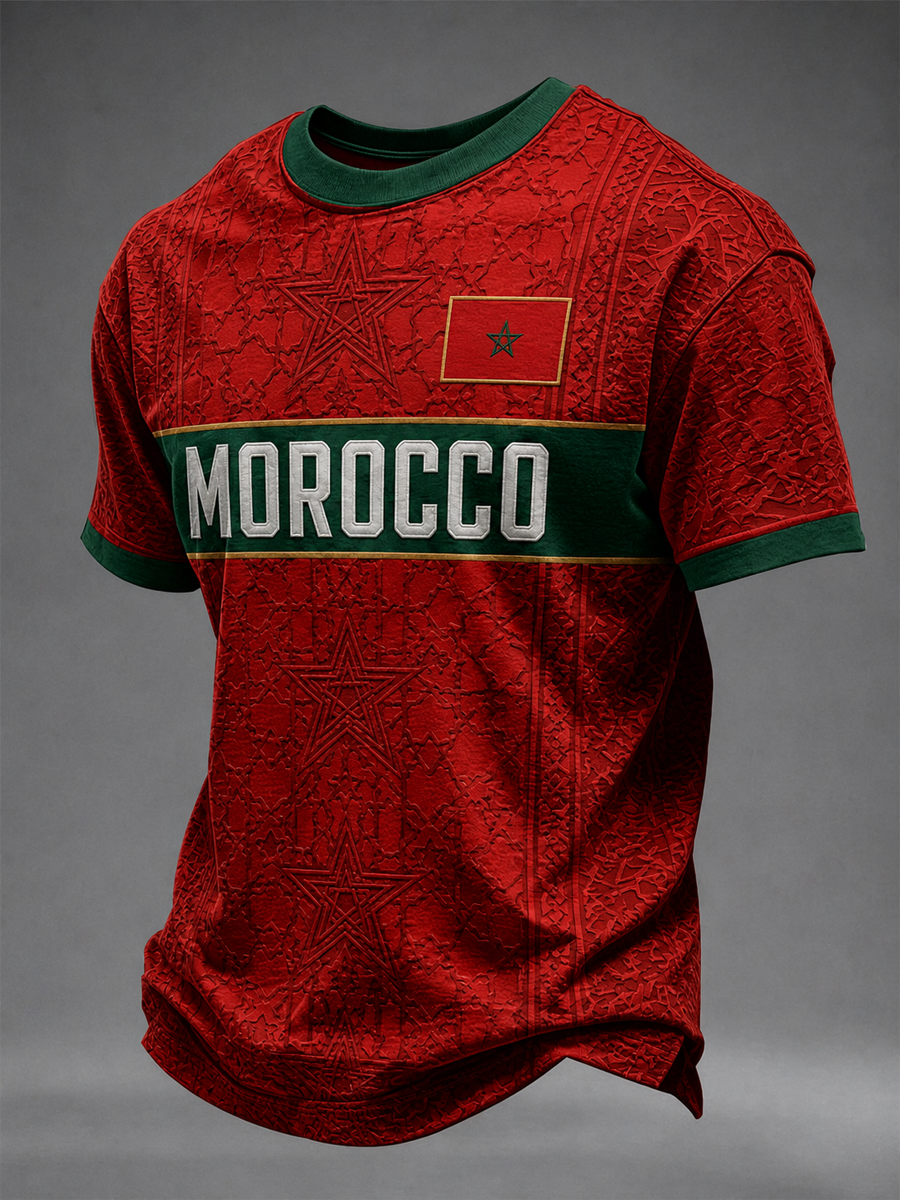 Camiseta de hombre de manga corta con estampado de MARRUECOS