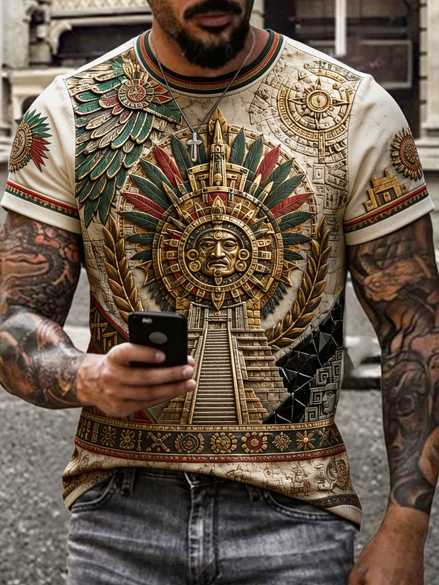 Camisetas estampadas con diseño del orgullo mexicano para hombre