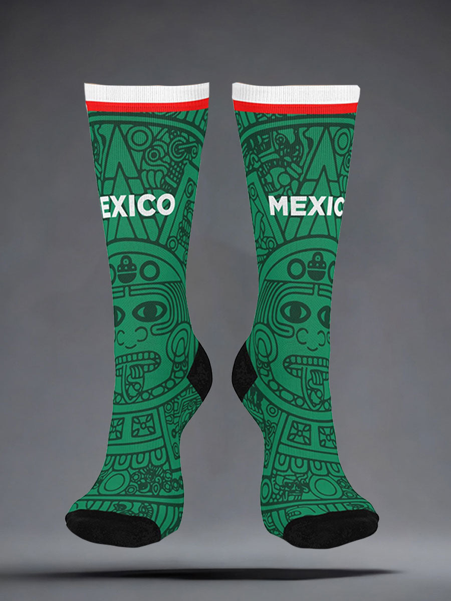 Unisex México Fútbol amante arte impreso calcetines
