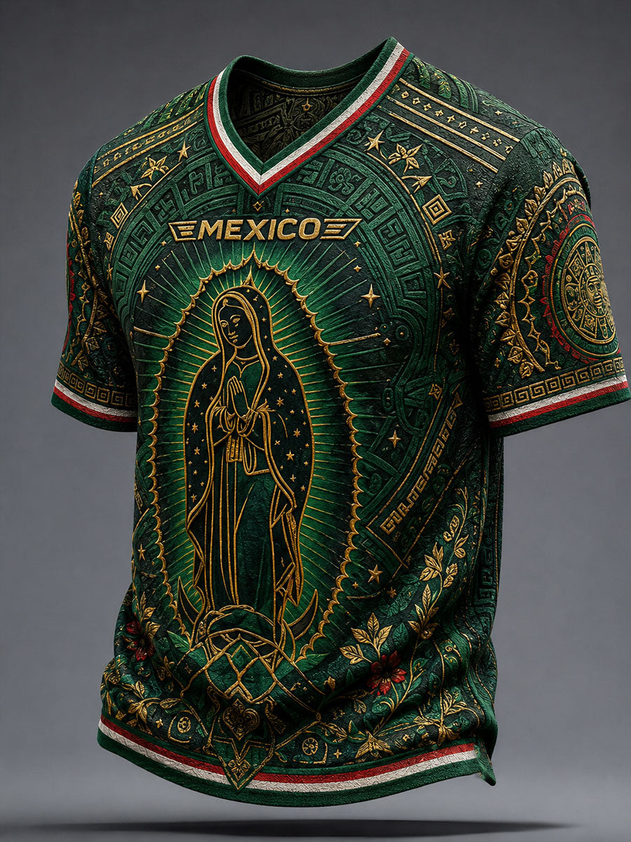 Camiseta estampada con diseño del orgullo mexicano para hombre