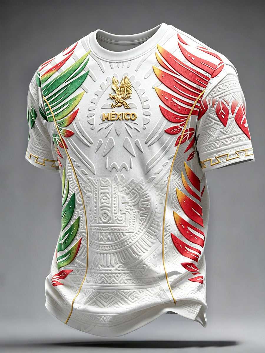 Camiseta estampada con diseño del orgullo mexicano para hombre
