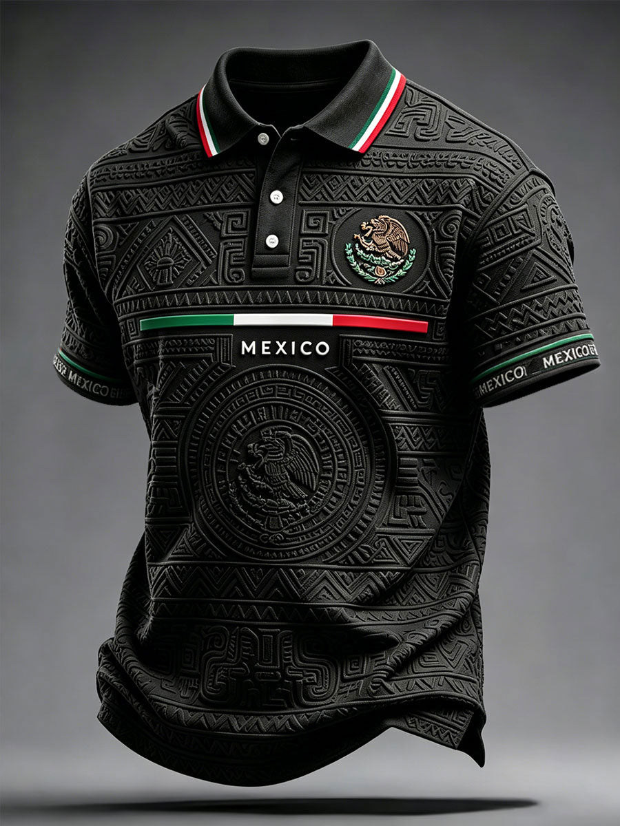 Camisetas casuales con estampado artístico del orgullo mexicano para hombre