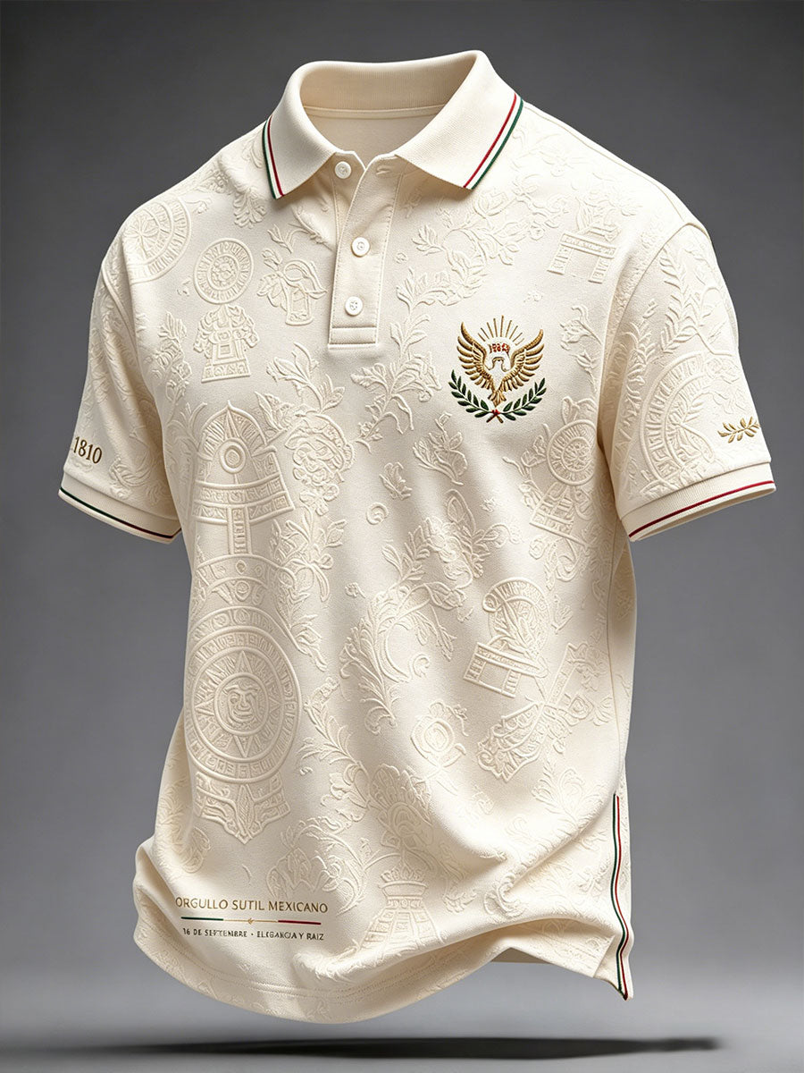 Camisetas casuales con estampado artístico del orgullo mexicano para hombre