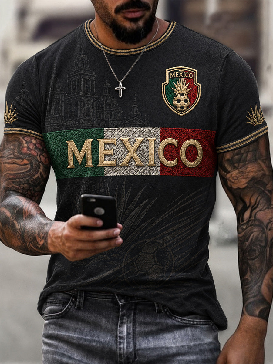 Camiseta casual estampada para hombres, regalo ideal para aficionados al fútbol