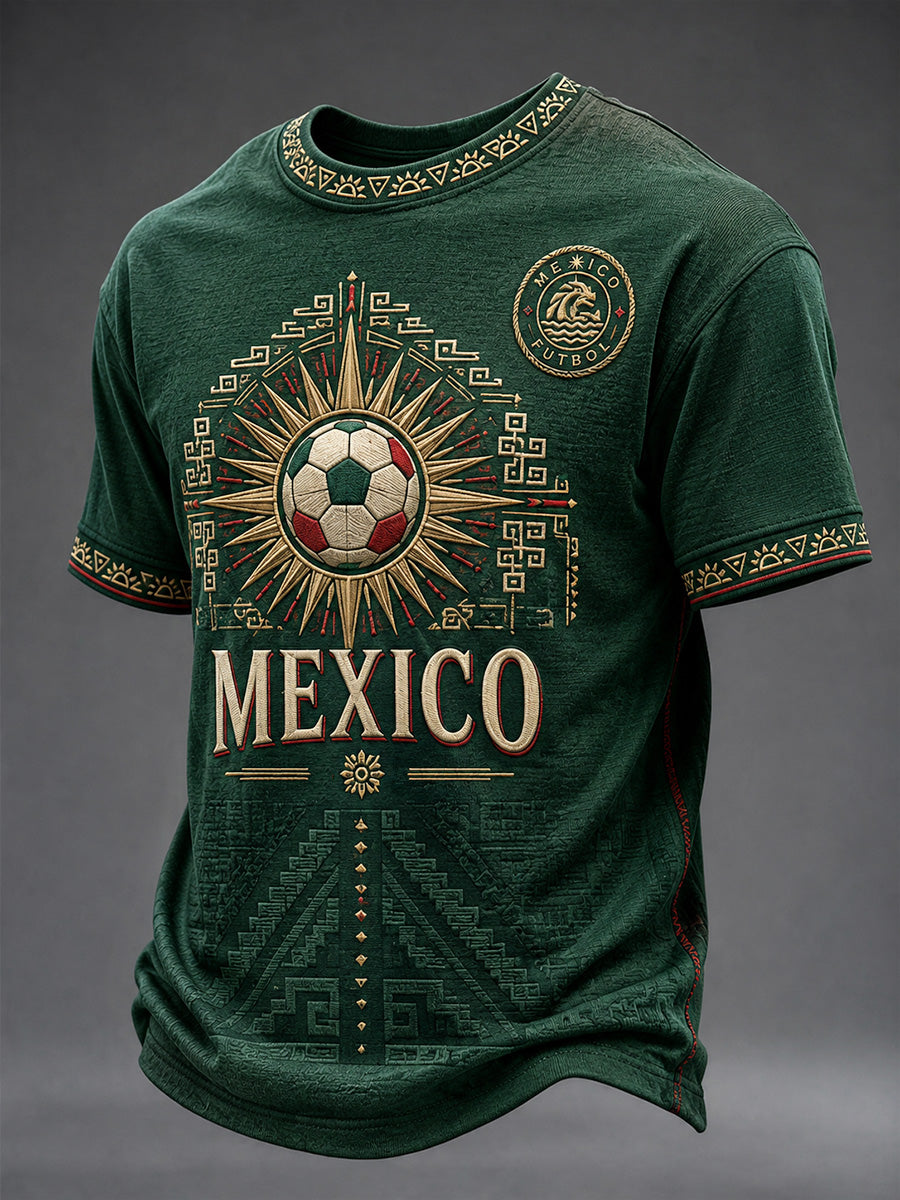 Camiseta casual estampada para hombres, regalo ideal para aficionados al fútbol