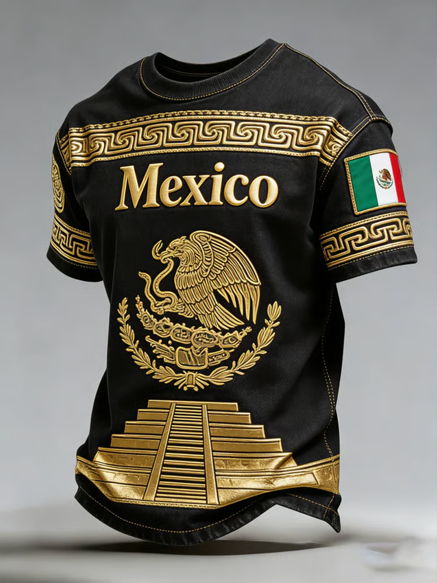 Camiseta manga corta México Football Printed para hombre