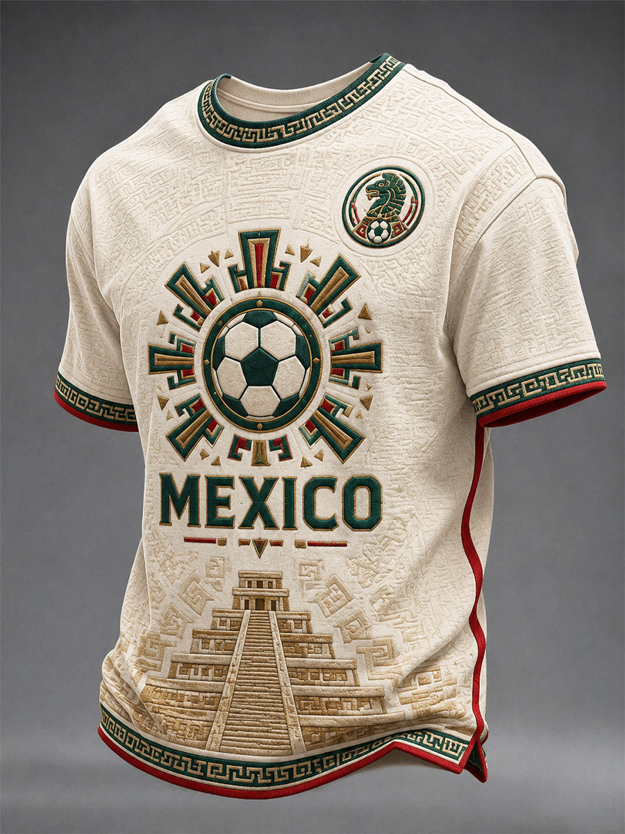 Camiseta casual estampada para hombres, regalo ideal para aficionados al fútbol