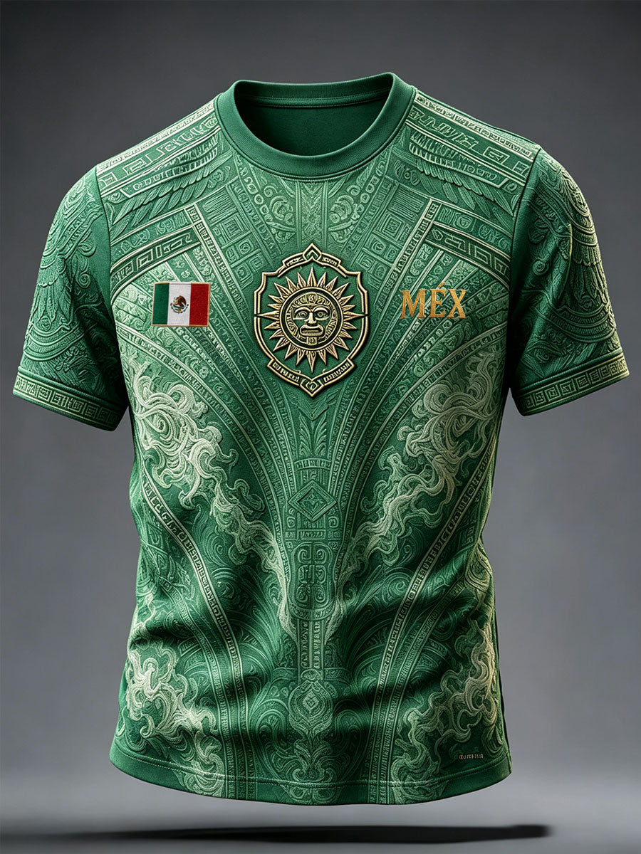 Camiseta estampada con diseño del orgullo mexicano para hombre