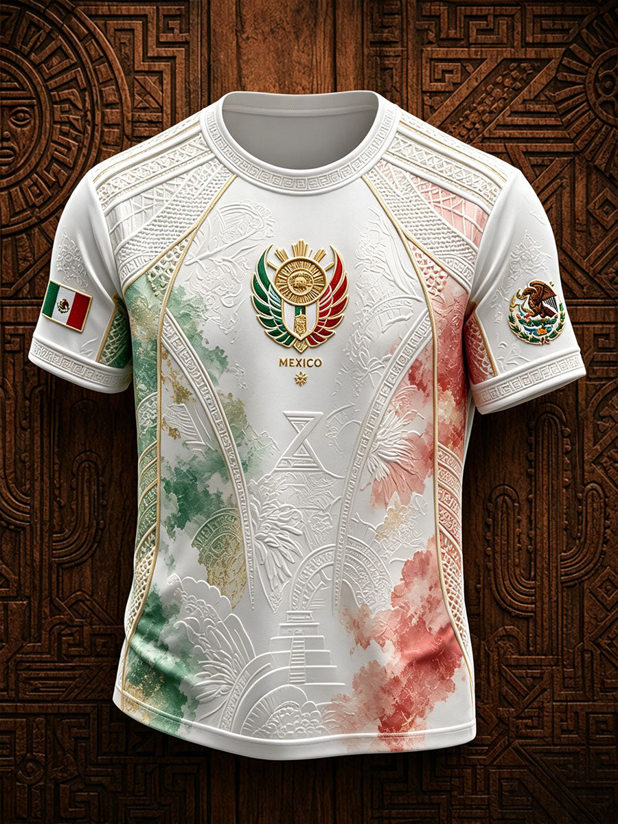 Camiseta estampada con diseño del orgullo mexicano para hombre