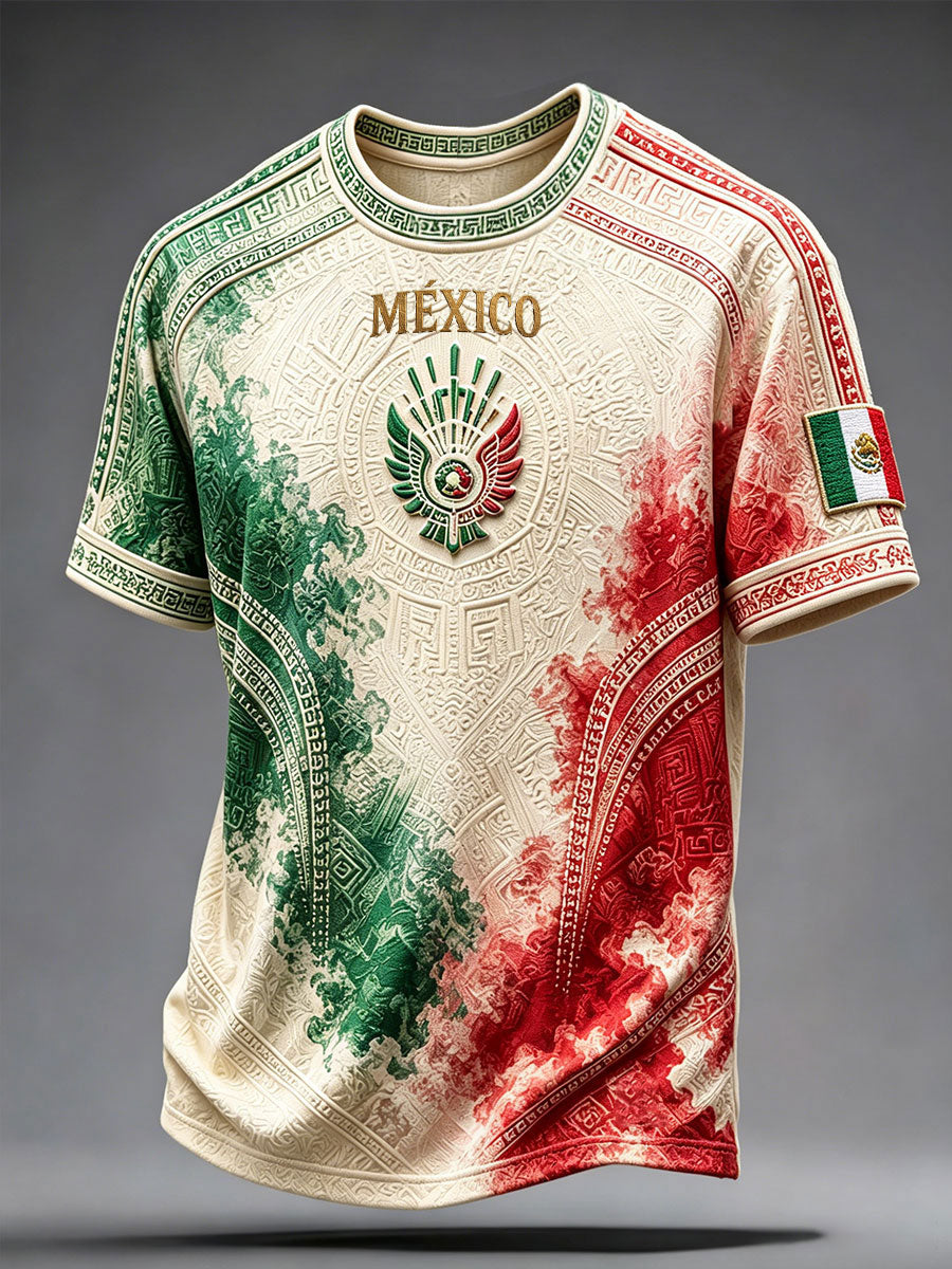 Camiseta estampada con diseño del orgullo mexicano para hombre