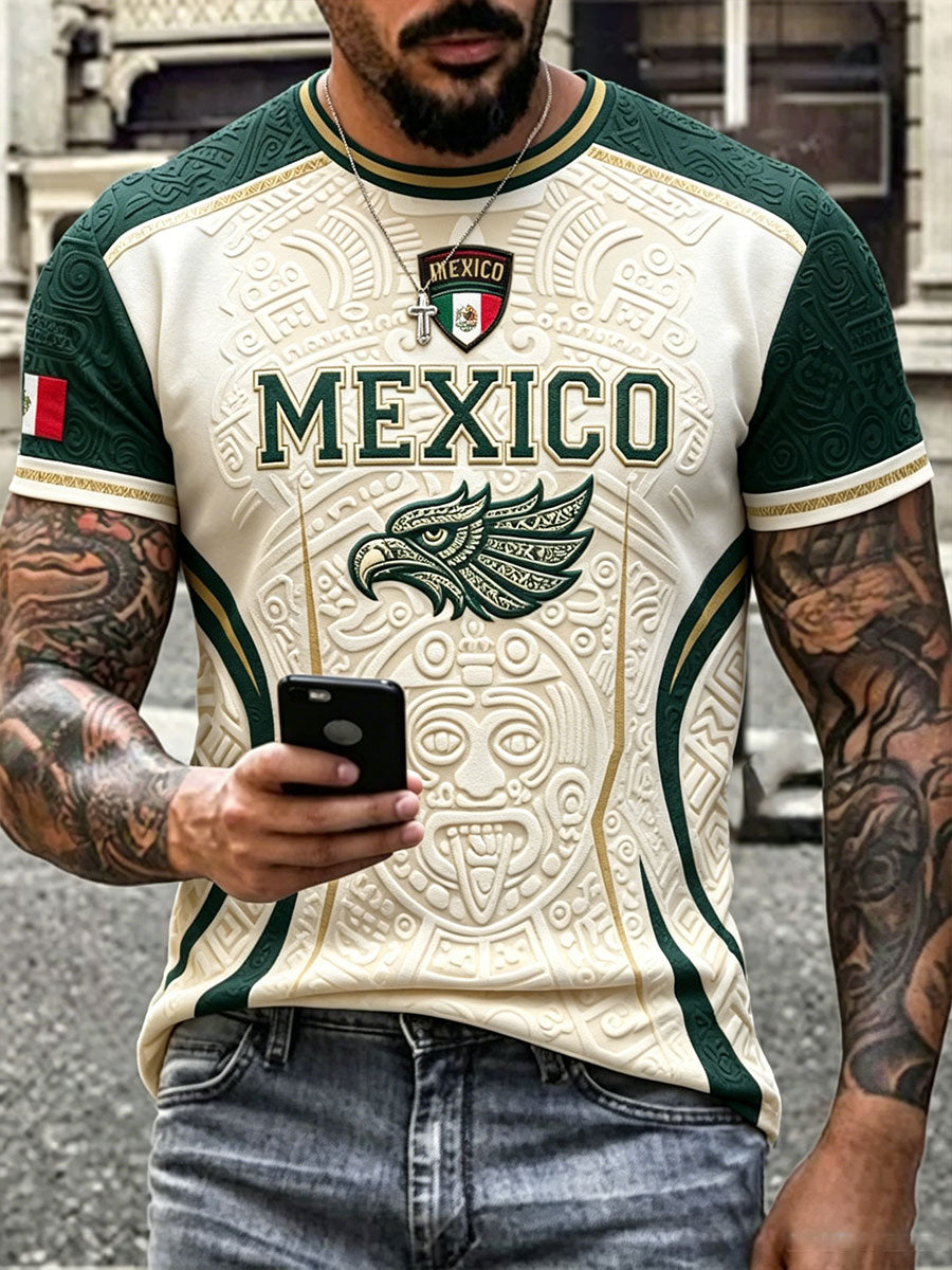 Camiseta estampada con diseño del orgullo mexicano para hombre