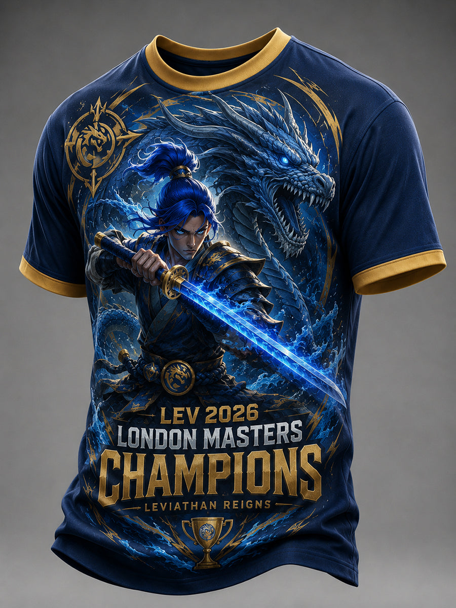 Camiseta de manga corta estampada para el Campeonato Masculino de Deportes Electrónicos