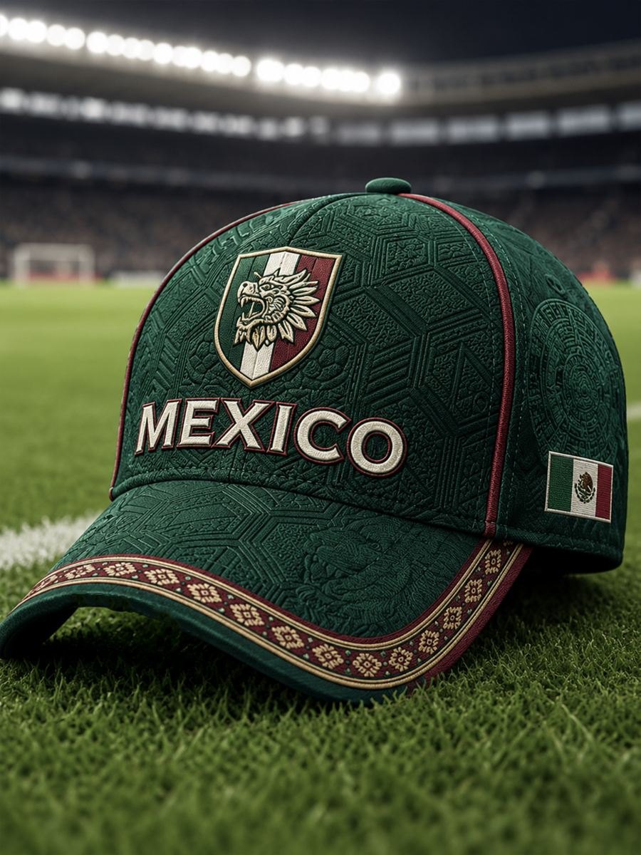 Sombrero estampado con diseño del orgullo mexicano unisex