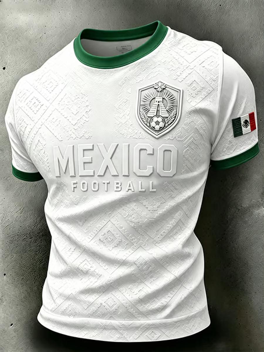 Camiseta de manga corta para hombre con estampado del orgullo mexicano
