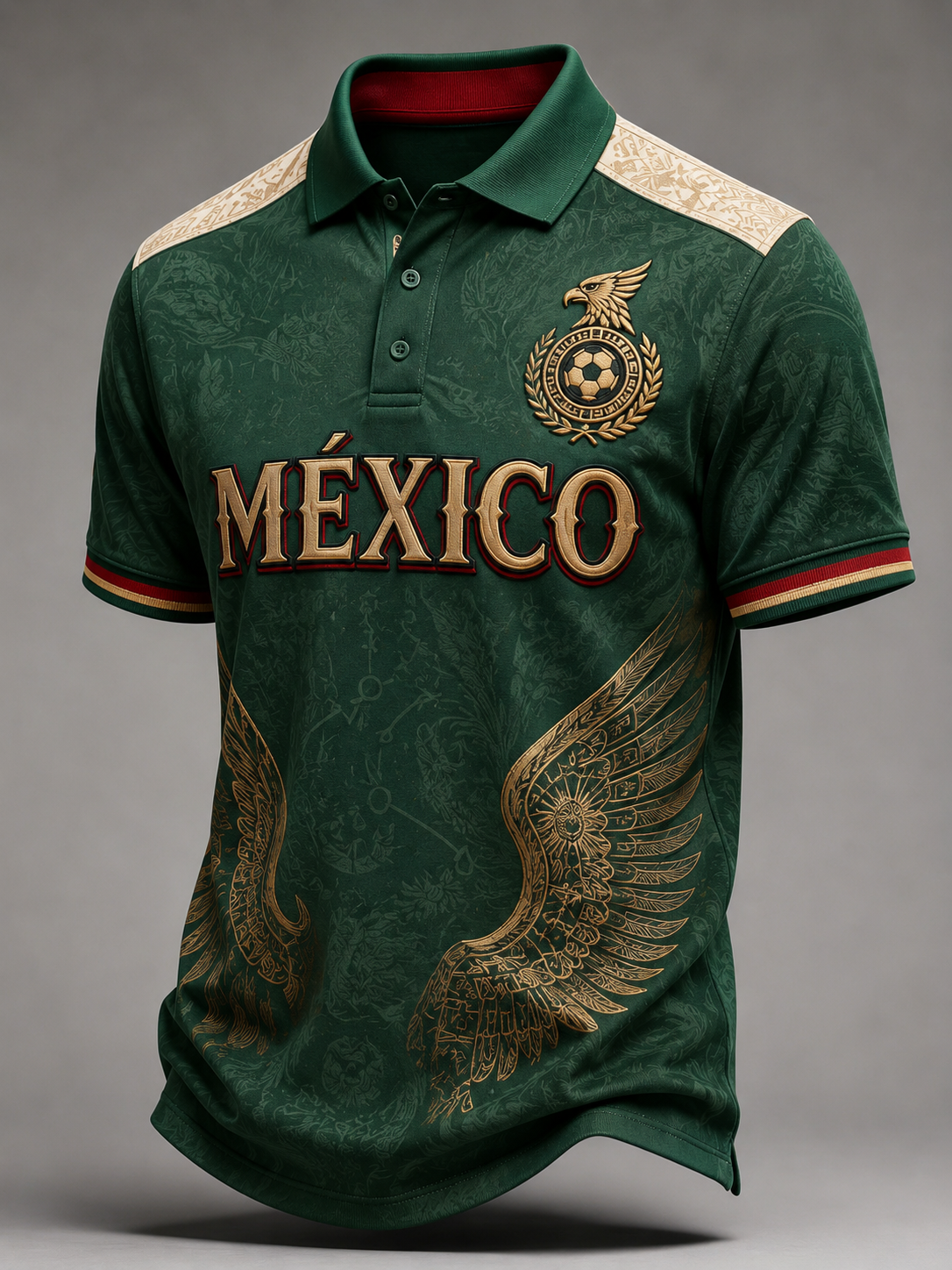 Camiseta manga corta de fútbol mexicano para hombre