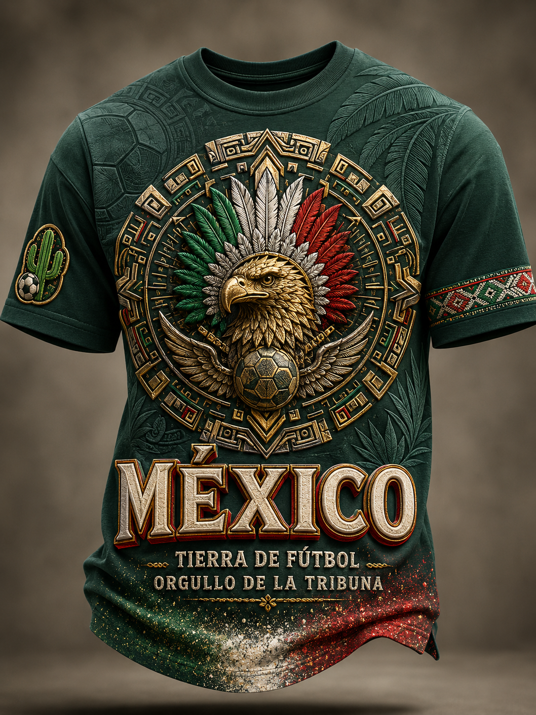 Camiseta de fútbol mexicana para hombre, de manga corta