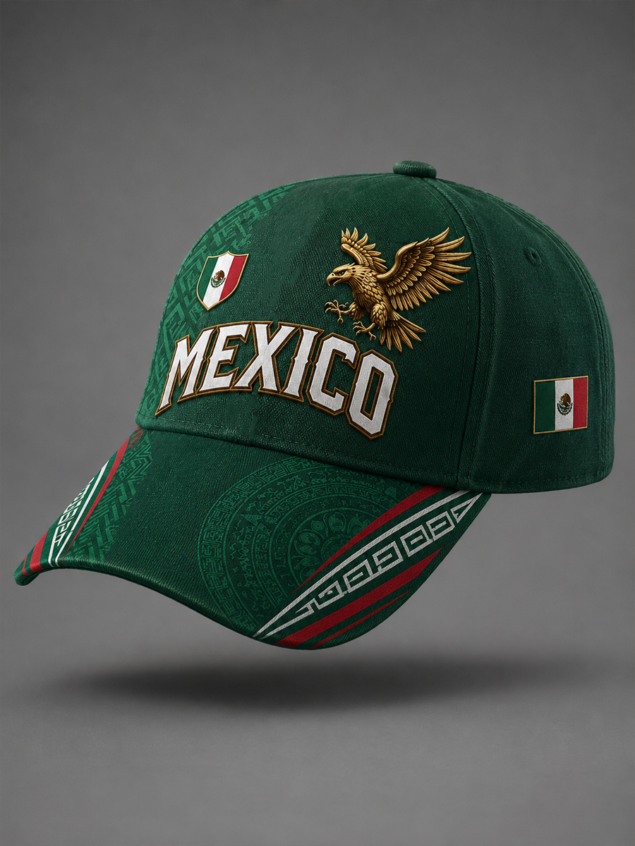 Sombrero estampado con diseño del orgullo mexicano unisex