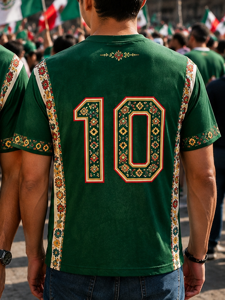 Camiseta de manga corta para hombre con estampado del orgullo mexicano