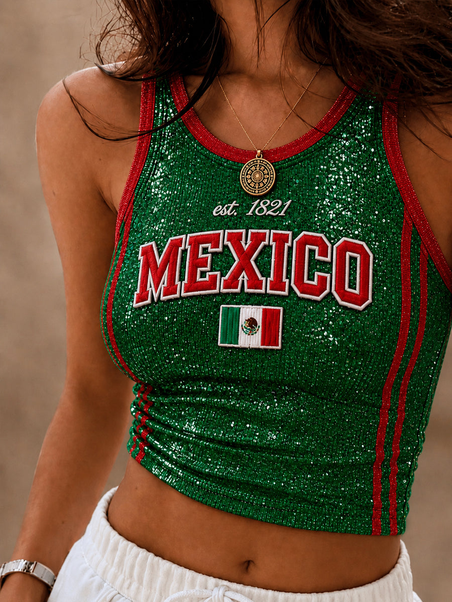 Chaleco casual México Football Lover Art Print para mujer