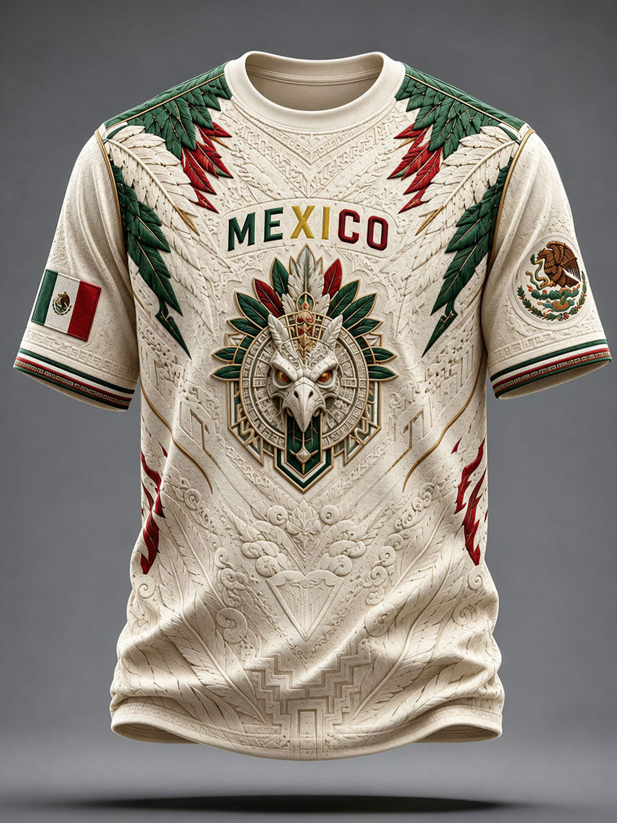 Camiseta estampada de México Football Lover Alebrije Art para hombre