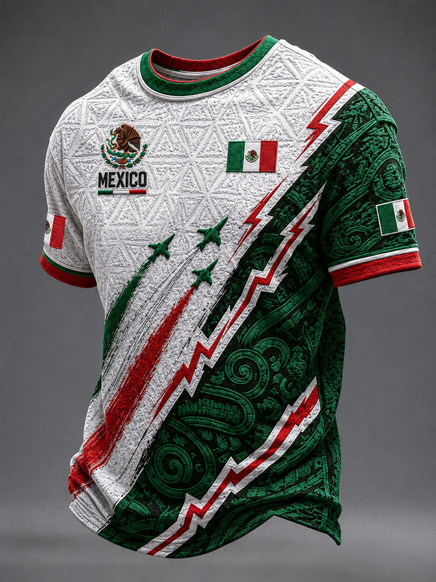 Camiseta de manga corta con cuello en O de México Lover Art para hombre