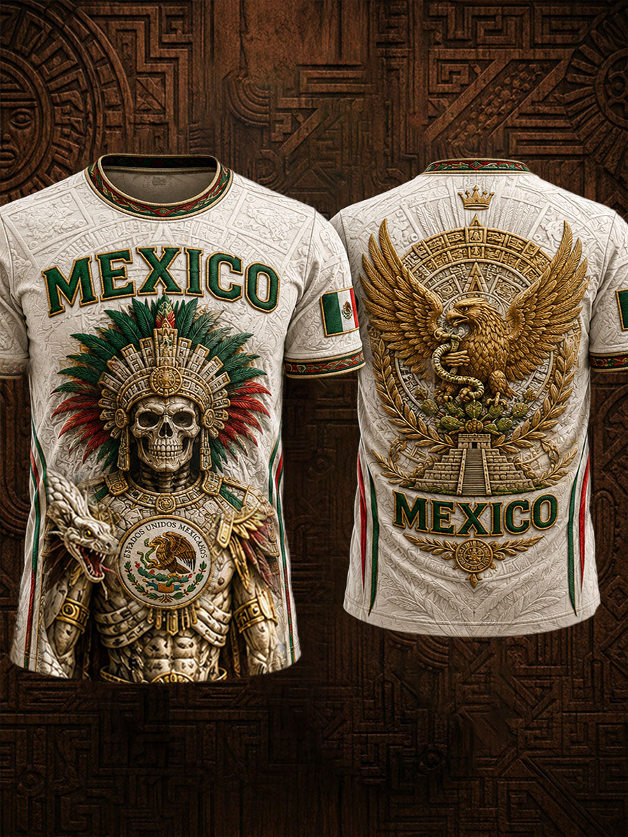 Camiseta estampada con diseño del Día de la Independencia de México para hombre
