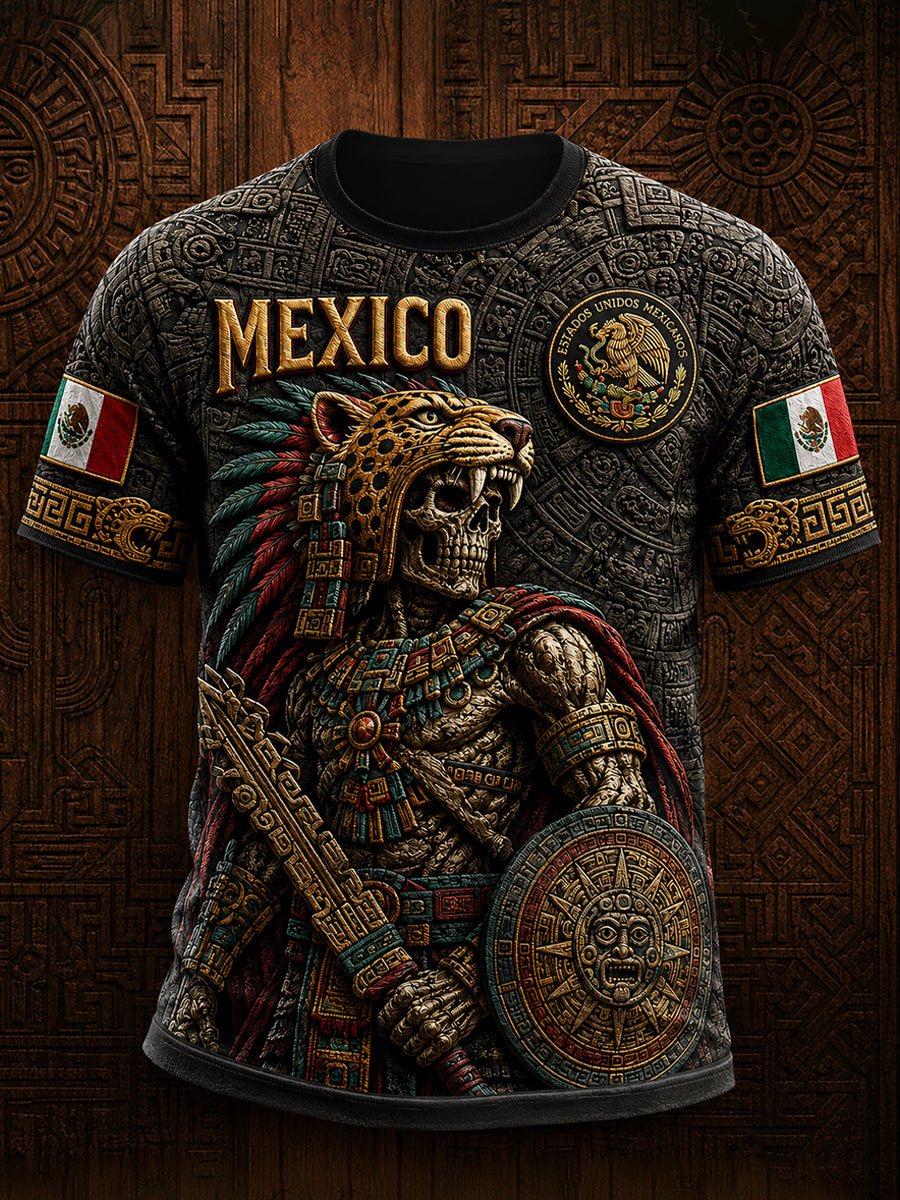 Camiseta estampada con diseño del Día de la Independencia de México para hombre