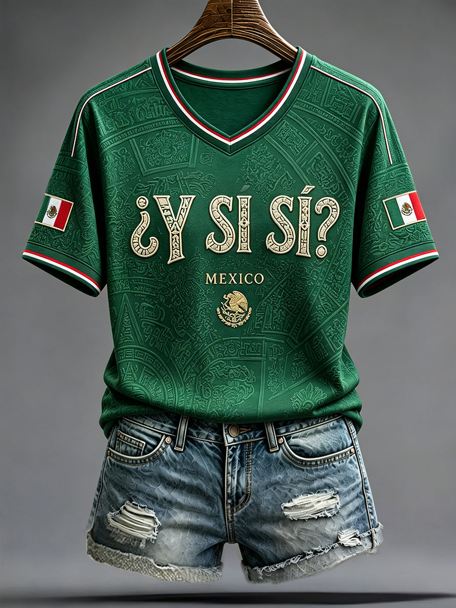 Día de la Independencia de México de las mujeres Art ¿Y si sí? Camiseta estampada