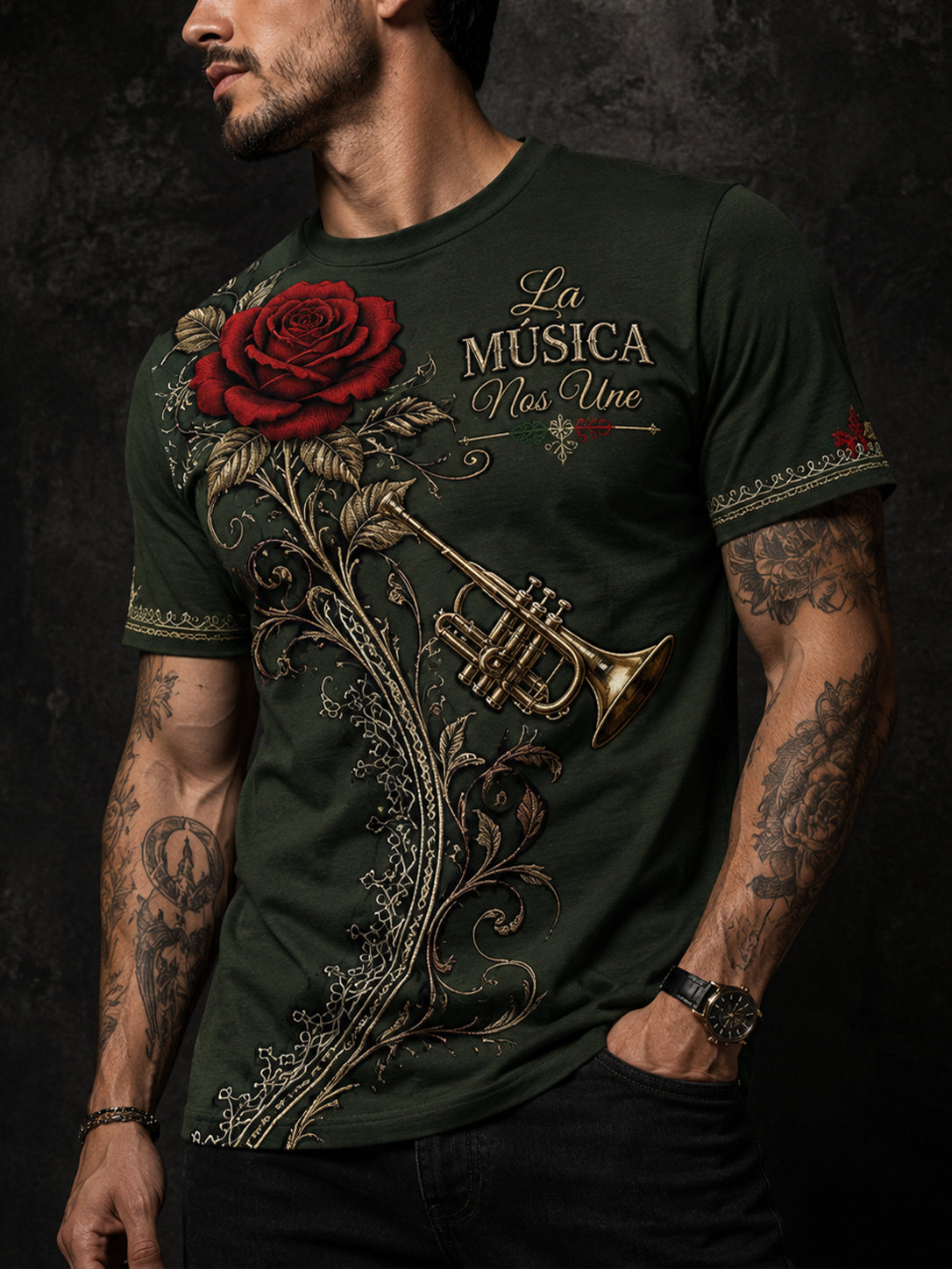 Camiseta estampada con arte del espíritu mariachi para el Día de la Independencia de México