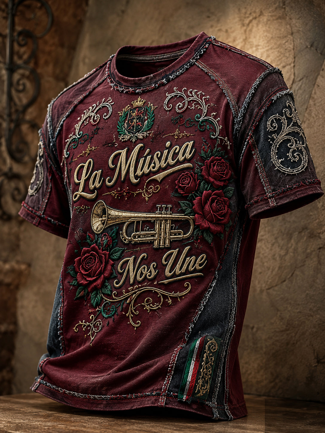 Camiseta estampada con arte del espíritu mariachi para el Día de la Independencia de México