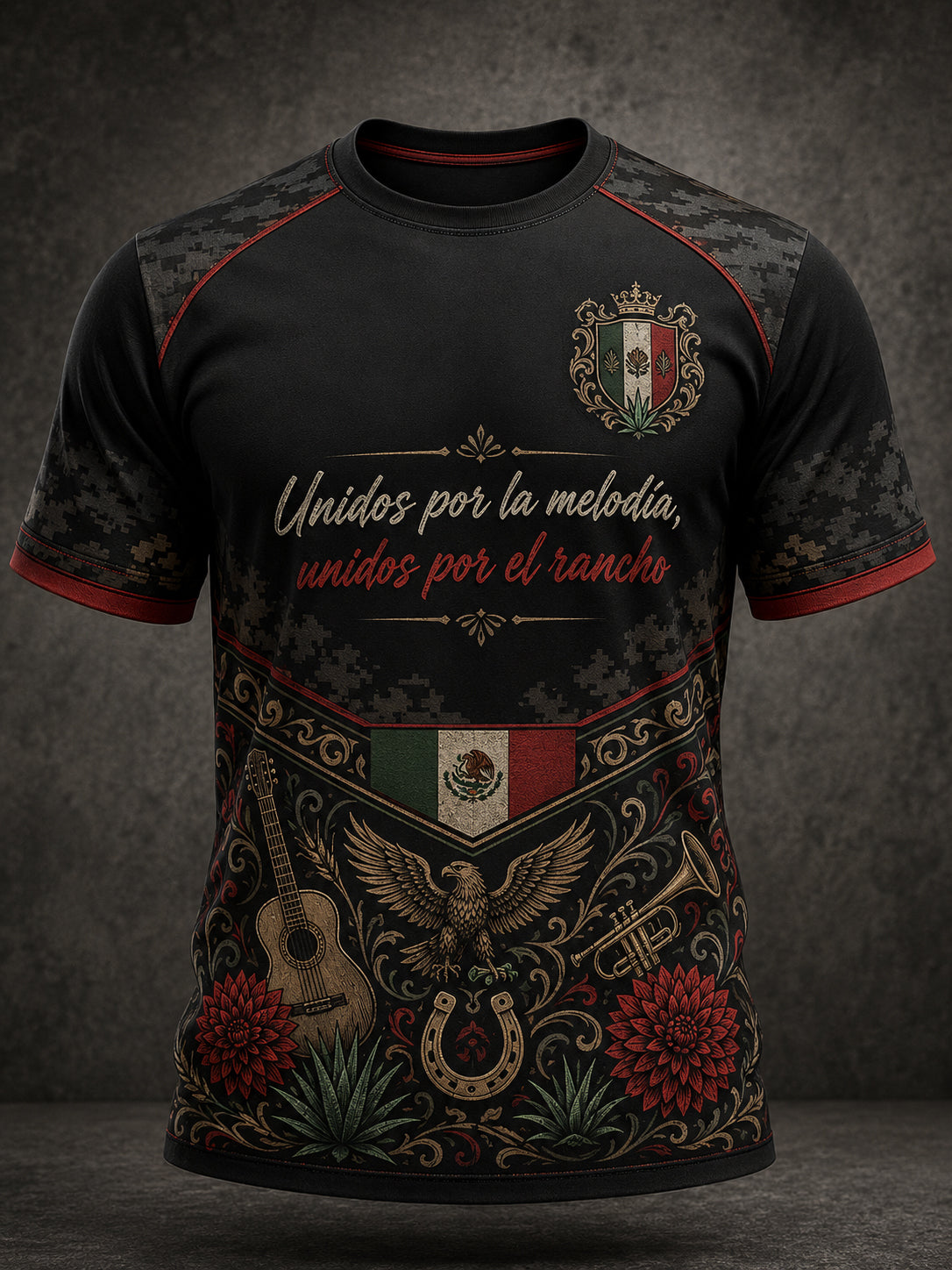 Camiseta masculina con estampado gráfico conmemorativo del Día de la Independencia de México