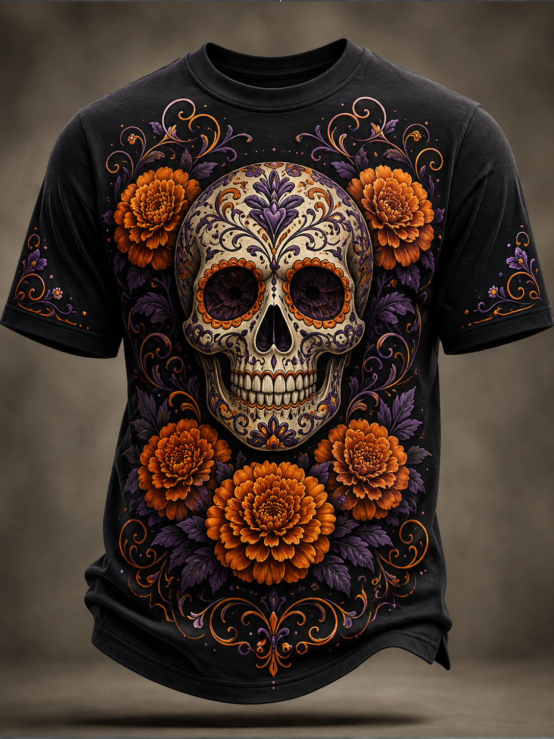 Día mexicano de los hombres de la camiseta conmemorativa muerta de la impresión del arte