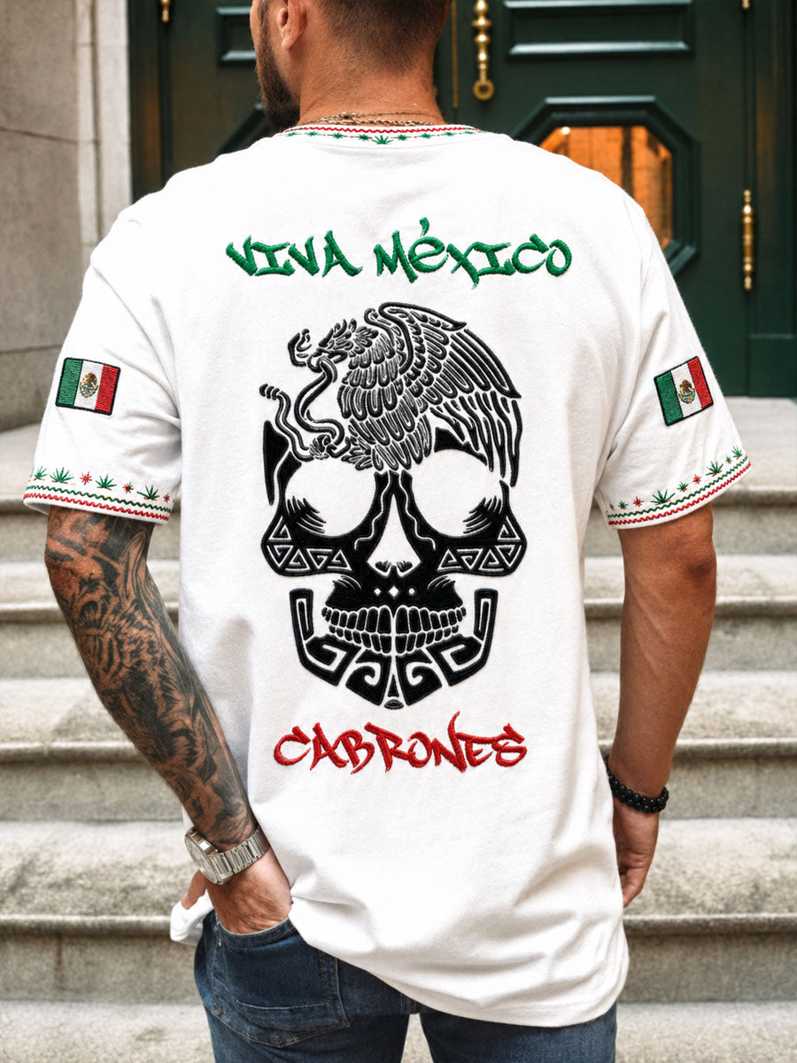 Camiseta estampada con diseño del Día de la Independencia de México para hombre