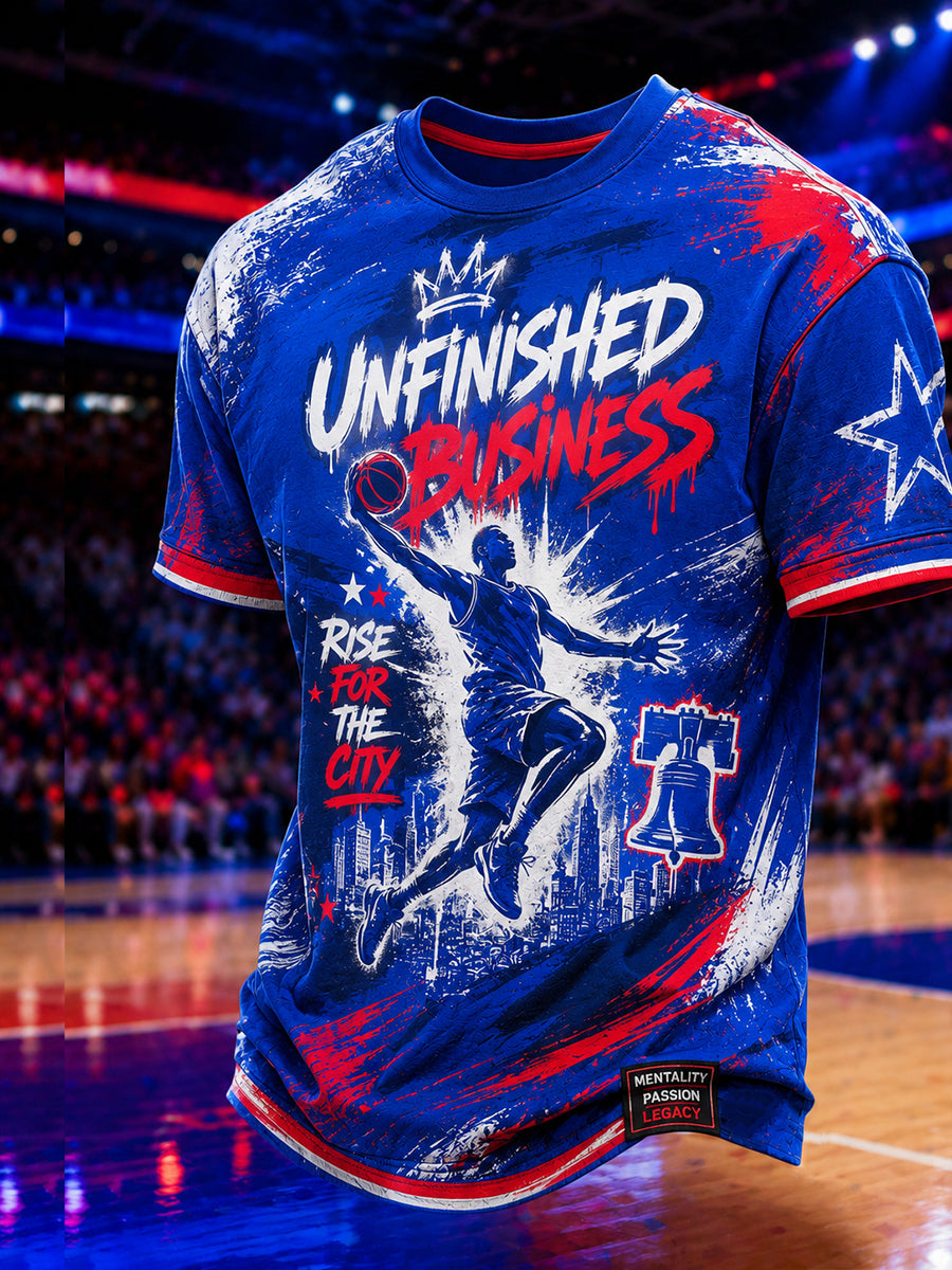 Camiseta gráfica del ventilador del baloncesto de los hombres