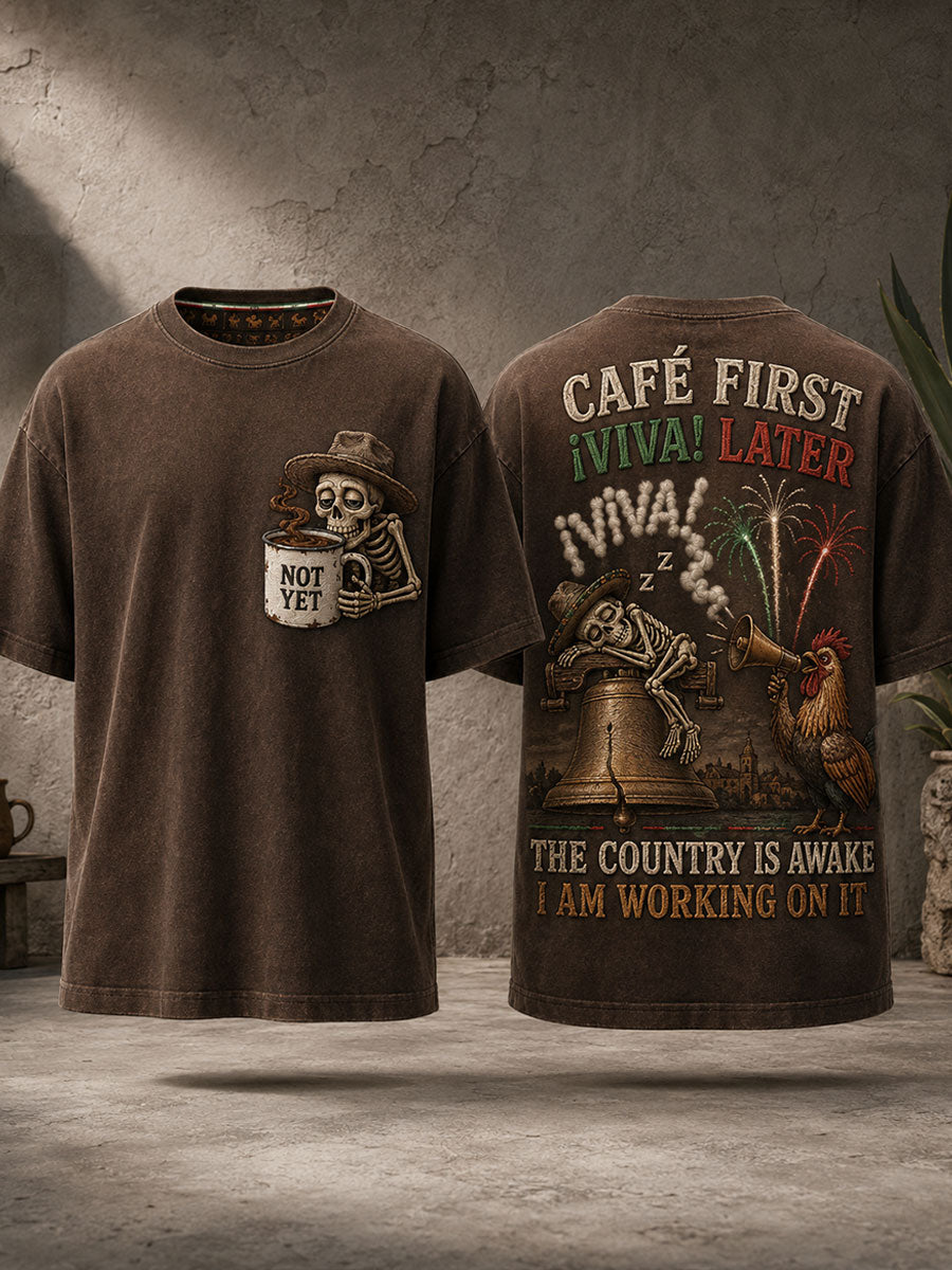 Camiseta estampada con diseño del Día de la Independencia de México para hombre
