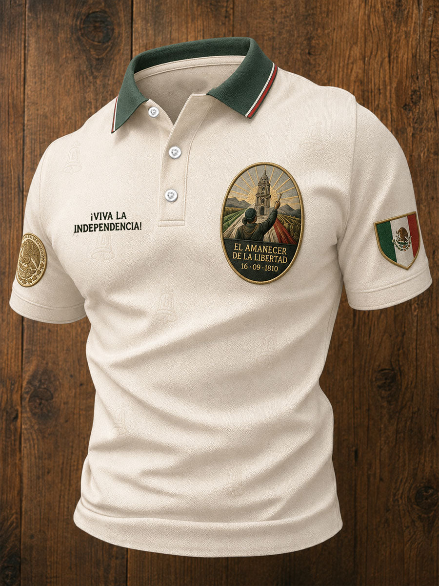 Camisetas casuales con estampado artístico del Día de la Independencia de México de 1810 para hombre