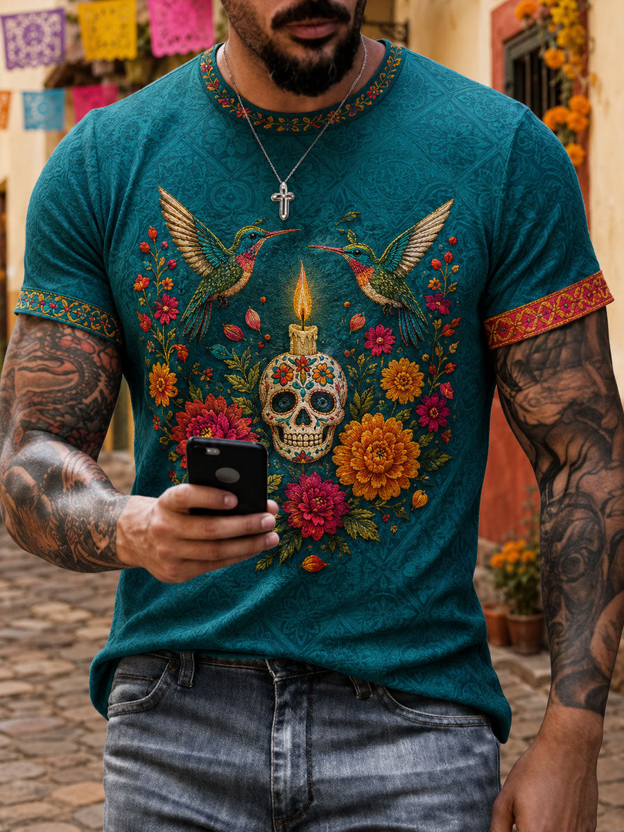 Día de México de los hombres muertos camiseta impresa arte