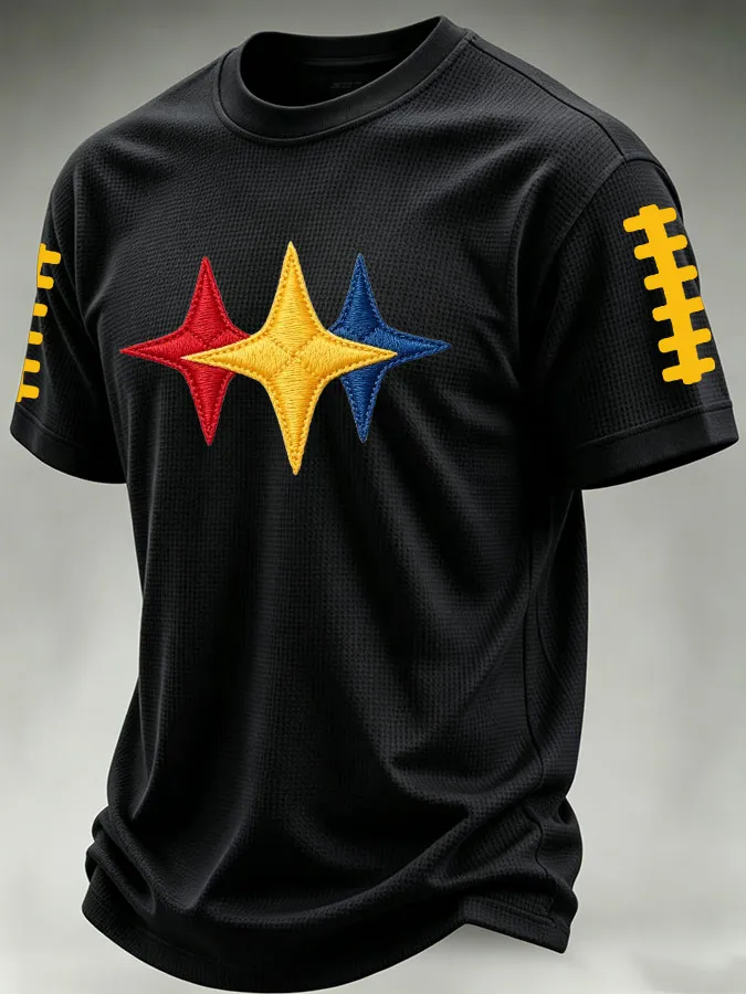 Camiseta de manga corta de fútbol americano de Pittsburgh para hombre