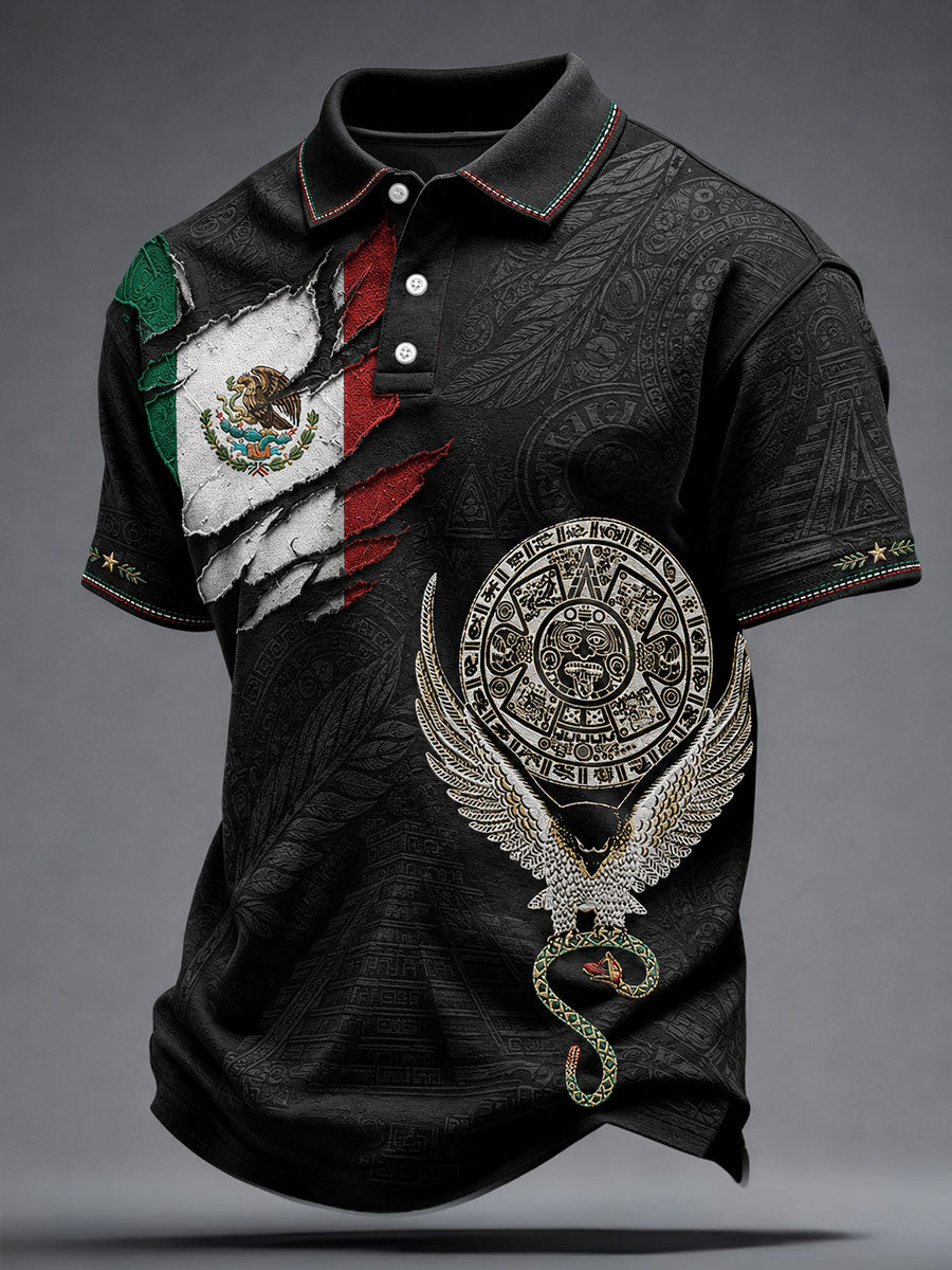 Camisetas casuales con estampado artístico del Día de la Independencia de México para hombre