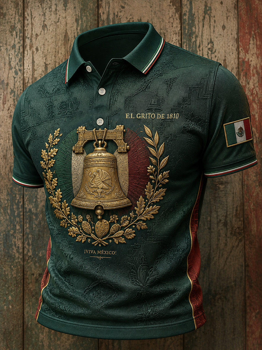 Camisetas casuales con estampado artístico del Día de la Independencia de México para hombre