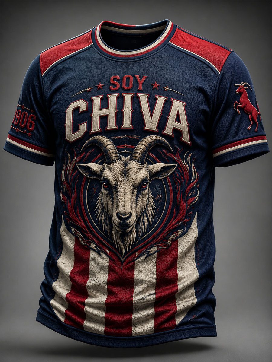 Camiseta casual con estampado Guadalajara Chiva de fútbol para hombre