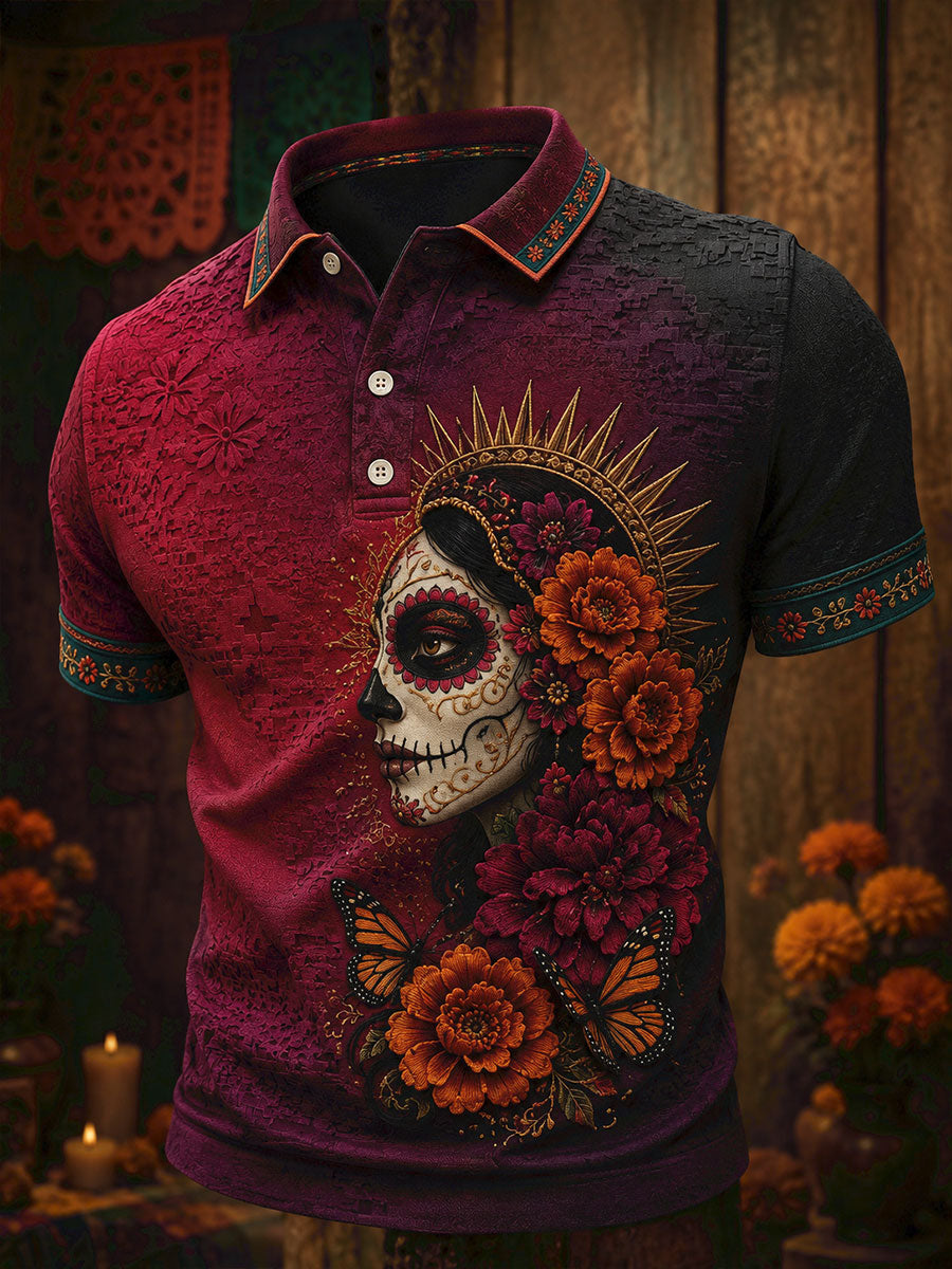 El día de México de los hombres del arte floral muerto imprimió las tapas ocasionales