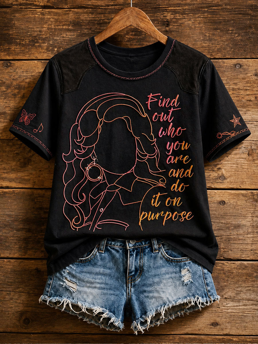 Camiseta estampada para mujer con diseño de amante de la música country y leyenda «Reina del country»