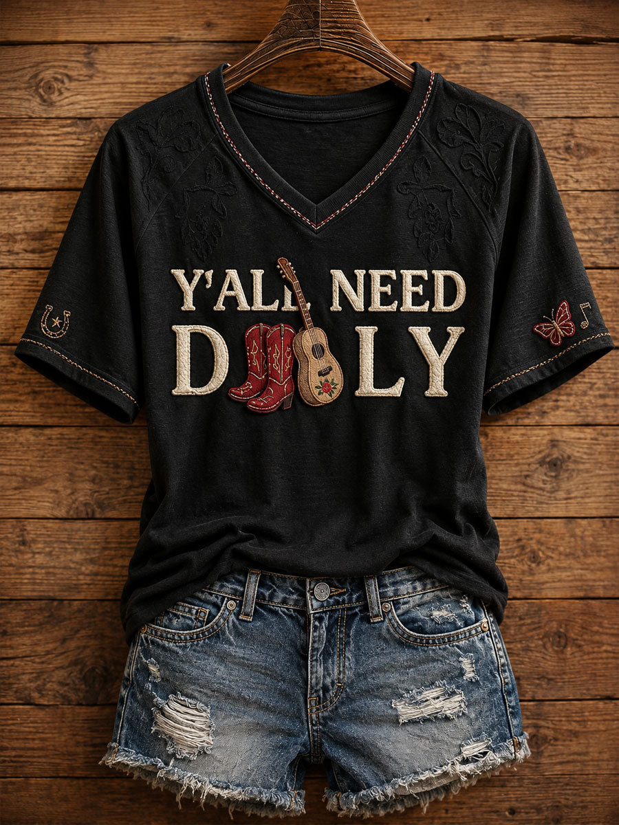 Camiseta estampada para mujer con diseño de amante de la música country y leyenda «Reina del country»